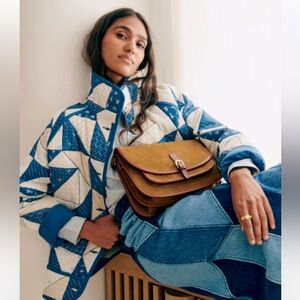 Sezane NWT patchwork jacket Blue size 4